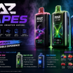 RAZ Vapes disposable vape collection featuring RX 50K, LTX 25K and TN9000 models