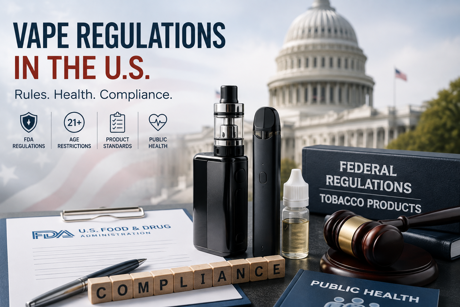 Vape regulations in the US and electronic cigarette compliance