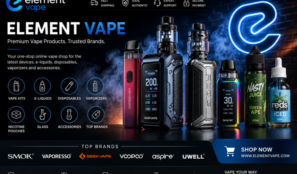 Element Vape online store featuring vape kits, e-liquids, vaporizers and accessories