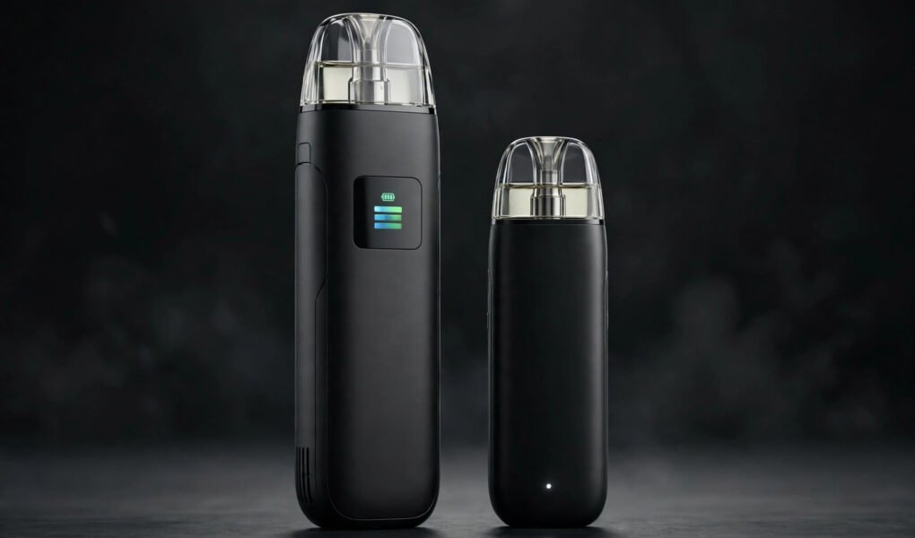 Two pod vape devices compared side by side
