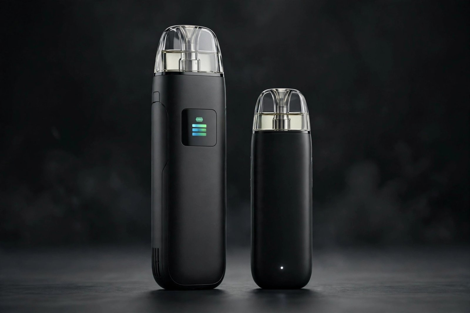 Two pod vape devices compared side by side